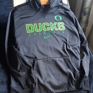 Nike Therma-Fit Men's 2XL Black Oregon Ducks Football Hoodie